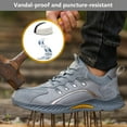 thumbnail image 3 of Steel Toe Cap Trainers for Men Women Breathable Safety Work Shoes Lightweight Steel Toe Sneakers Non Slip Work Shoes, 3 of 8