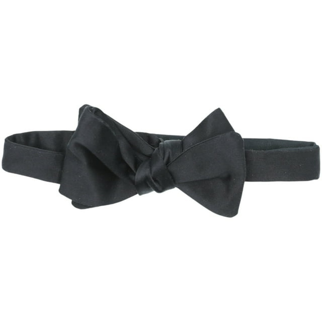 Dion Men's Black All Silk Bow Tie - One Size