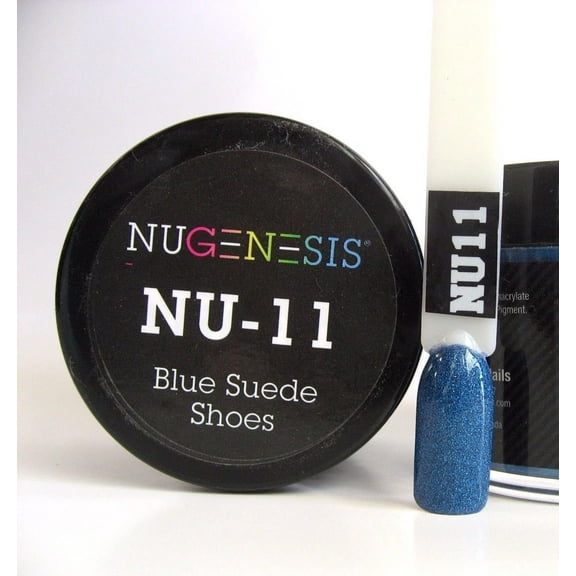 NUGENESIS Nail Color Dip Dipping Powder 1oz/jar - NU11 Blue Suede Shoes