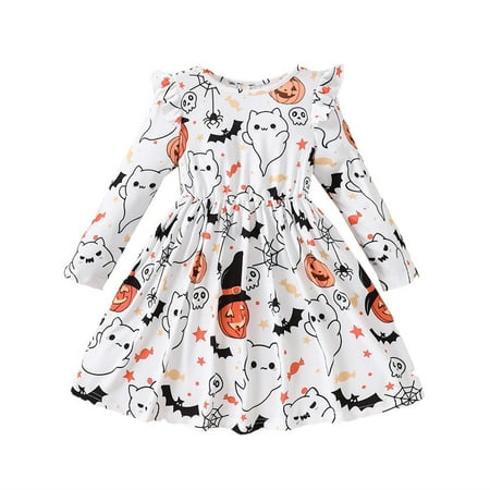 

Children New Girls Spring and Autumn Printed Long Sleeved Dress Little Girls Summer Dresses Birthday Dresses for Girls 5 Years Old 4t Dresses for Girls Long Sleeve 5t Dress Baby Girl Dresses 3 Months