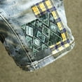 thumbnail image 4 of Men‘s Luxury 2023 Summer New Men‘s Distressed Ripped Embroidery Denim Short Korean Hip Hop Pants Slim Fit Luxury Jeans Shorts, 4 of 7
