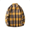 thumbnail image 4 of Gmluru Mens Flannel Shirts Loose Youth Long Sleeve Shirt Plaid Flannel Coat, 4 of 4