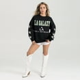 thumbnail image 3 of Women's Gameday Couture  Black LA Galaxy Velocity Rhinestone Star Sweatshirt, 3 of 6