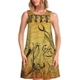 thumbnail image 1 of Fotbe Coffee Vintage Vestido de Verano sin Mangas para Mujer – Vestido Midi Línea A, Estilo Camiseta Floral, Vestido Playero Casual y Fluido, 1 of 7
