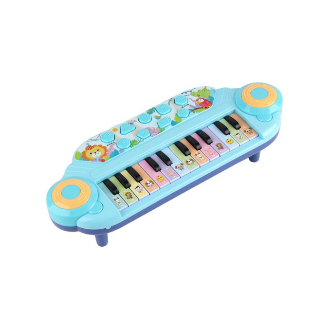 Bwiyojiz Educational Toys Multi Functional Electronic Keyboard for with Lights Character Sounds and Music Learning Features to Encourage Exploration Entertaining Play Toy, Gifts for Friend, Blue
