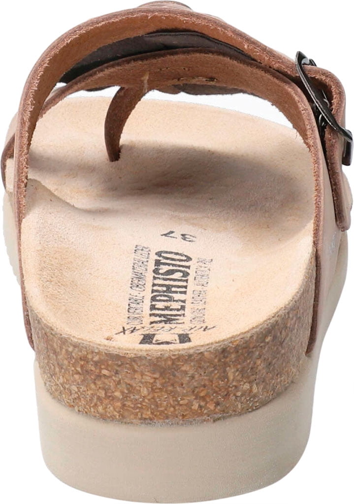 Women's Mephisto Helen Flower Toe Loop Sandal Light Taupe