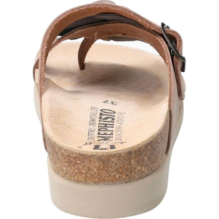Women's Mephisto Helen Flower Toe Loop Sandal Light Taupe