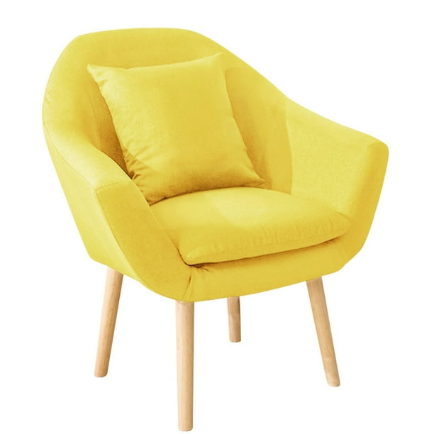 Ergonomic Accent Chair Armchair Living Room Chair Upholstered Side Chair Leisures Chairs Mid Back Chair Wood Legs Linen Fabric Chair Grey Walmart Com Walmart Com