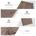 thumbnail image 5 of Havenre Mens Sweatpants Open Bottom Baggy Loose Wide Leg Cargo Sweat Pants Lightweight Casual Athletic Workout Jogger Pants with Pockets Brown XXL, 5 of 10