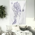 thumbnail image 3 of Girls Tapestry, Young Girl with Tattoos and Butterflies Free Your Soul Inspired Long Hair Feminine, Wall Hanging for Bedroom Living Room Dorm Decor, 60W X 80L Inches, Purple White, by Ambesonne, 3 of 5