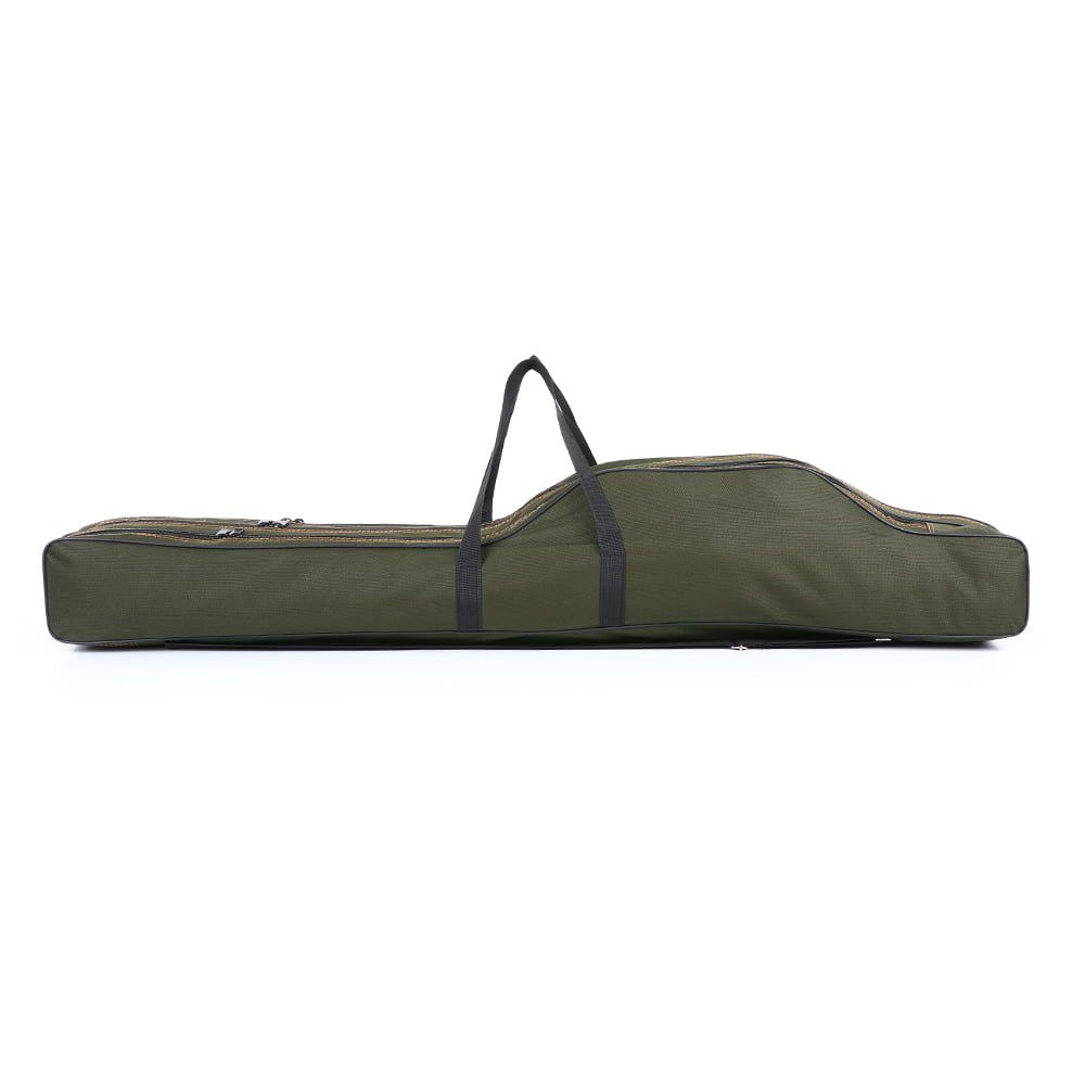 Docooler Portable Folding Fishing Rod Carrier Canvas Fishing Pole Tools Storage Bag Case Fishing Gear Tackle 
