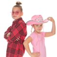 thumbnail image 5 of Funcredible Pink Cowgirl Hat with Heart Glasses - Pink Cowboy Hat with Tiara Crown, 5 of 6