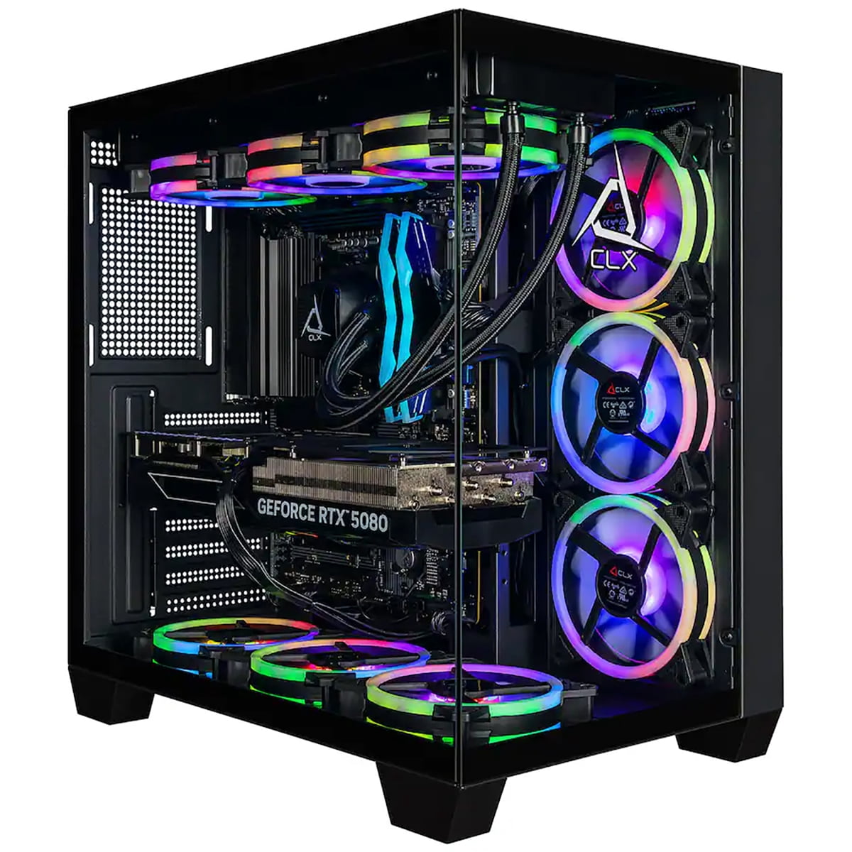 CLX Set Gaming PC AMD Ryzen 7 9800X3D, 32GB DDR5, GeForce RTX 5080, 2TB SSD Windows 11 Home