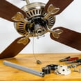 HONMEET Plated Silver Iron Ceiling Fan Extension Rod for Home ...