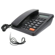 Corded Telephone for Desk, Landline Desktop House Phone with Speaker for Seniors for Home, Office, Hotel, Black