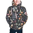 thumbnail image 2 of Bingfone Wildflower Watercolor 1 Pattern Youth Classic Hoodies Soft Hooded Pullover Sweatshirts for Girls and Boys, 2 of 6