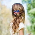 thumbnail image 6 of Pompotops American Flag Hair Bow Clips For Girls Independence Day Alligator Hair Pins Flower Hair Accessories, 6 of 6