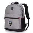 thumbnail image 1 of SUISSEWIN Water Resistance Unisex Backpack Metallic Grey, 1 of 7