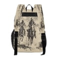 thumbnail image 3 of PVC Transparent Backpacks Clear Backpack for Travel and Outings Vintage Cowboy Illustration, 3 of 7
