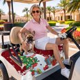 thumbnail image 3 of Golf Cart Seat Covers for 2 Seater,Red Snowman Christmas Microfiber Cart Seat Towel Blanket,Gifts Xmas Tree Winter Snowflake Absorbent Breathable NonSlip Bench Seats Protector for Golf Course 51"x31", 3 of 9