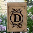 thumbnail image 2 of Anley Classic Monogram Letter D Garden Flag, Double Sided Family Last Name Initial Yard Flags - Personalized Welcome Home Decor - Weather Proof & Double Stitched - 18 x 12.5 Inch, 2 of 5