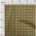 thumbnail image 1 of oneOone Organic Cotton Voile Fabric Leaves & Floral Block Print Fabric BTY 42 Inch Wide, 1 of 4