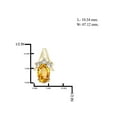 thumbnail image 2 of JewelersClub 0.90 CTW Citrine Stud Earrings – 14K Gold Plated Silver (.925)| Hypoallergenic Studs for Women - Oval Cut Set with Push Backs, 2 of 3