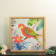 Raz 14" Rouge et Vert Oiseau d'Amour Décoratif en Bois Imprimé Wall Art – image 3 sur 3