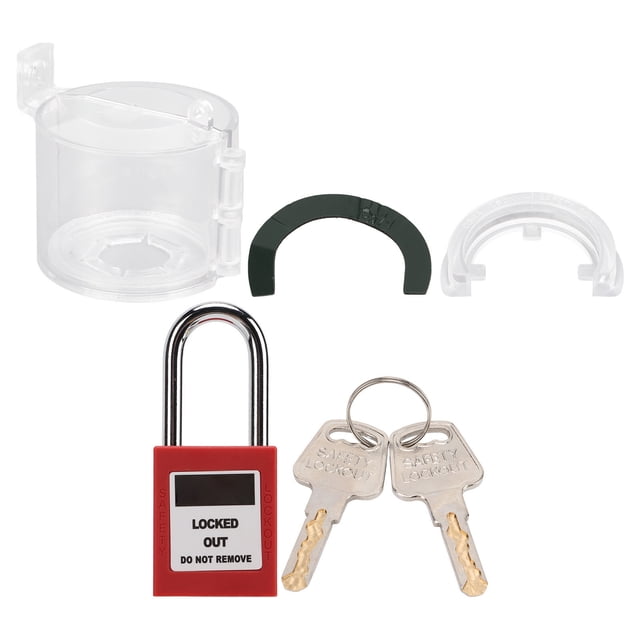 Tapa de botón de parada de emergencia desmontable, impermeable, con candado de 38 mm para aplicaciones industriales, químicas y eléctricas.