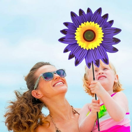 

pgeraug ground insertion sunflower lawn wind garden party wind garden lawn windmill decoration outdoor de card slot purple