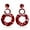 28-Dangle., variant on 925 Silver Red Tassel Earrings Stud Dangle Wedding Jewelry Women Gift-55-Square Zircon