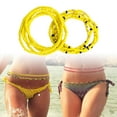 thumbnail image 6 of 2x Waist Bead Chains, Belly Chain, African Bohemian Stylish Elastic Waist Chain, Yellow, 6 of 8