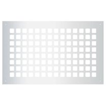 Reggio Registers Square 8" x 14" Steel Grille Without Mounting Holes - Silver - Made in USA | G1016-SSNH