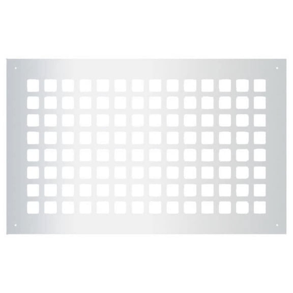 Reggio Registers Square 8" x 14" Steel Grille Without Mounting Holes - Silver - Made in USA | G1016-SSNH