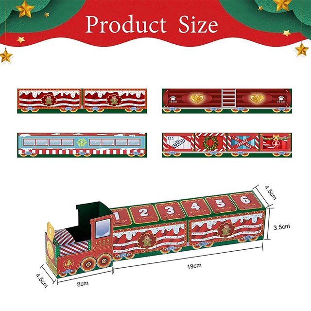 Calendario de Adviento del Tren de Adviento del Polo Norte de Navidad, juguete para niños, adornos de mesa