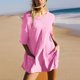 thumbnail image 2 of Mono corto de verano sin espalda para mujer: mono deportivo holgado para la playa, color liso, informal, tallas S-XL, 2 of 6