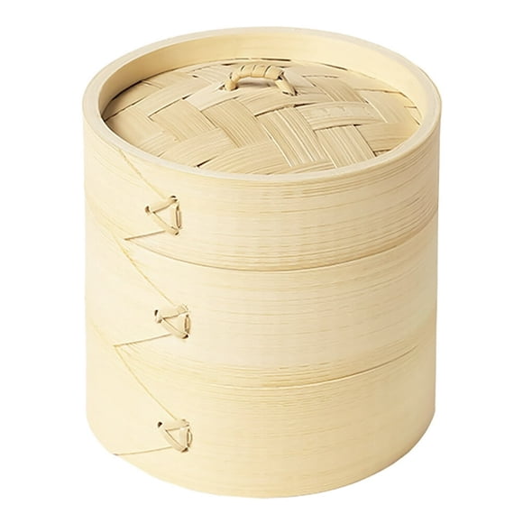 CNKOO 1 Set Food Bamboo Steamer Multi-use Steamer Bamboo Buns Steamer with Lid