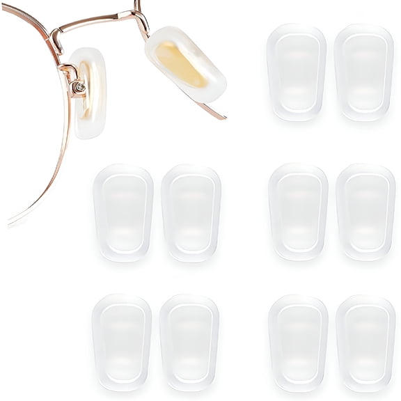 XUBIYM Slip-On Eye Glasses Nose Pads Non Slip Silicone Nose Pads For Eyeglasses Anti Slip Nose Bridge Pads Replacement Glasses Nose Grips Eyewear Protective Covers Eyeglass Repair Kit