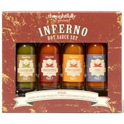 Thoughtfully Gourmet, Inferno Hot Sauce Gift Set, Set of 4