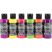 Createx Wicked Color Set, 6-Colors, Fluorescent