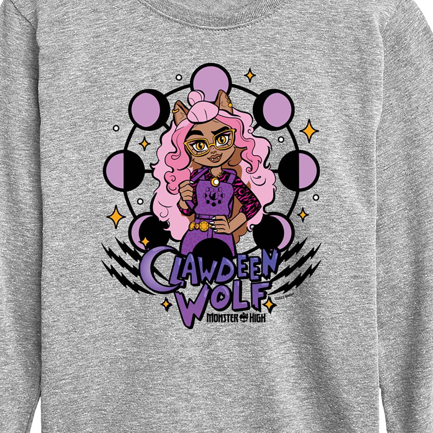 Monster High - Clawdeen Wolf - Toddler And Youth Long Sleeve Graphic T-Shirt