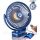 thumbnail image 1 of Ventilador portátil con clip de 8 pulgadas: recargable con 3 velocidades, fuerte flujo de aire, alimentado por USB, escritorio silencioso y ventilador personal para oficina, dormitorio, cochecito y ca, 1 of 5