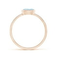 thumbnail image 2 of Angara Natural 0.4 Ct. Aquamarine with Diamond Solitaire Ring in 14K Rose Gold for Women (Ring Size: 3), 2 of 10