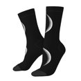 thumbnail image 2 of Womens Crescent Moon Dress Crew Socks Colorful Novelty Socks, 2 of 7