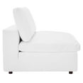 thumbnail image 3 of Modway Commix Down Filled Overstuffed Vegan Leather Armless Chair in White, 3 of 8