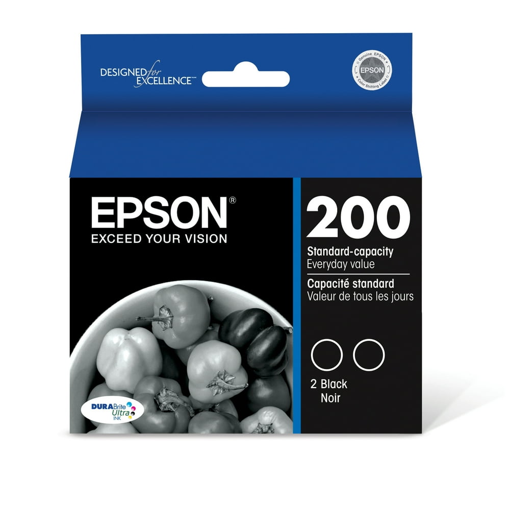Epson 200 Dual Pack 2pack black original ink cartridge for