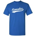 thumbnail image 2 of UGP Campus Apparel Omaha City Baseball Script Basic Cotton T-Shirt - X-Large - Royal Blue, 2 of 6