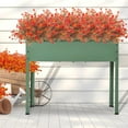 thumbnail image 4 of 24 Bundles Artificial Fall Flowers Outdoor , Fake UV Resistant Autumn Plants for Home Kitchen Christmas Festival Thanksgiving Autumns Decoration(Fall Orange), 4 of 8