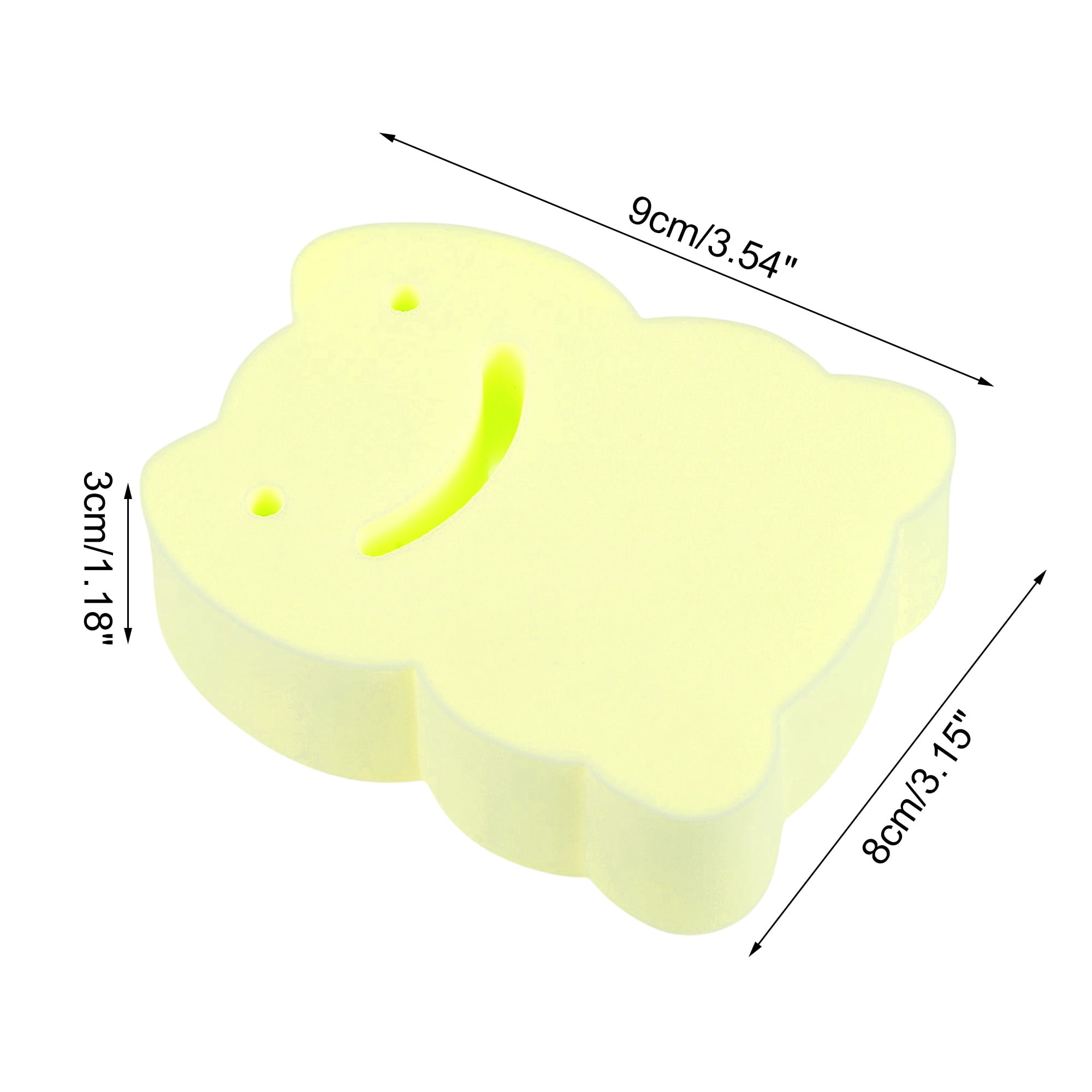 Unique Bargains Cartoon Frog Shape Sponge Yellow