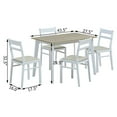 thumbnail image 3 of Costway 5 Piece Dining Set Table & 4 Chairs Wood Kitchen Dining Room Breakfast Furniture, 3 of 10